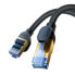 Szybki kabel sieciowy LAN RJ45 cat.7 10Gbps plecionka 3m czarny