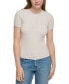 ფოტო #1 პროდუქტის Petite Short-Sleeve Rib-Knit Henley Top