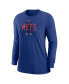 ფოტო #3 პროდუქტის Women's Royal New York Mets Authentic Collection Legend Performance Long Sleeve T-shirt