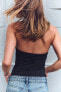 OPEN BACK HALTER BODYSUIT