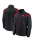 Фото #1 товара Men's Black, Scarlet San Francisco 49ers Sideline Woven Logo Full-Zip Jacket