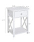 Фото #5 товара Farmhouse End Table with Storage and Open Shelf