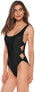 Фото #3 товара Isabella Rose 170452 Womens Bow Tie Cutout One Piece Swimsuit Black Size Medium