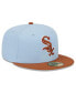 Men's Light Blue/Brown Chicago White Sox Spring Color Basic Two-Tone 59Fifty Fitted Hat Голубой, 7 1/8 - фото #2