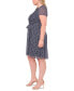 Фото #3 товара Plus Size Printed Pintucked Dress