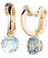 ფოტო #1 პროდუქტის Gold-Tone Stone Charm Clip-On Huggie Hoop Earrings