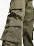 New Look oversized cargo trouser in khaki