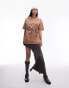 Фото #2 товара Topshop Art Museum graphic Degas oversized tee in brown