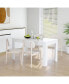 Dining Table White 55.1"x29.3"x29.9" Engineered Wood