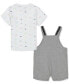 Baby Boys Logo-Print T-Shirt & French Terry Logo Shortalls, 2 Piece Set