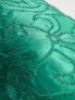 Фото #6 товара ASOS DESIGN cami embellished sequin seamed maxi dress in dark mint