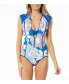 ფოტო #3 პროდუქტის Women's Endurance Zip Front One Piece Swimsuit