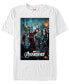 Фото #1 товара Marvel Men's Avengers Action Group Shot Poster Short Sleeve T-Shirt