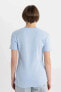 Kadın T-shirt Açık Mavi I1080az/be745