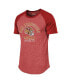 ფოტო #2 პროდუქტის Men's Threads Scarlet Distressed San Francisco 49ers Super Bowl LVIII Tri-Blend Raglan T-shirt