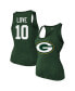 Women's Jordan Love Green Green Bay Packers Name Number Tri-Blend Tank Top