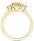 ფოტო #3 პროდუქტის Morganite and Diamond Ring (1-3/8 ct.t.w and 1/4 ct.t.w) 14K Yellow Gold