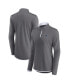 Women's Gray Dallas Cowboys Corner Long Sleeve 1/4 Zip Top