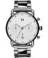 ფოტო #1 პროდუქტის Men's Blacktop Silver-Tone Stainless Steel Bracelet Watch 42mm