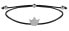 Corded Bracelet Black / Steel Crown