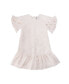 Little Girls Rainer Jasmine Jacquard Woven Dress w/ Ruffled Sleeves