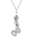 Фото #2 товара 2028 silver-Tone Mother of Pearl Charm Necklace