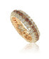 Фото #1 товара Suzy Levian Sterling Silver Cubic Zirconia 3 Row Brown Eternity Band