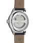 ფოტო #5 პროდუქტის Men's Swiss Automatic T-Classic Le Locle Powermatic 80 Black Leather Strap Watch 39.3mm