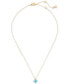 Фото #2 товара Gold-Tone Birthstone Heart Pendant Necklace, 16" + 3" extender