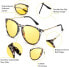 Фото #5 товара TJUTR Polarised Night Driving Glasses for Driving Women and Men Yellow Night Vision Anti-Glare Glasses - UV400