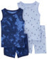 Baby 4-Piece 100% Snug Fit Cotton Pajamas 18M