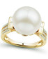 ფოტო #1 პროდუქტის Cultured Ming Pearl (12mm) & Diamond (1/5 ct. tw.) Ring in 14k Gold