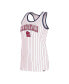 Women's White St. Louis Cardinals Sequin Pinstripe Racerback Tank Top