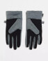 The North Face Etip touchscreen compatible gloves in grey