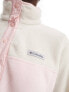 Columbia Benton Springs 1/2 snap fleece in pink and stone