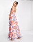 ASOS DESIGN Tall cami side panel pleated maxi dress in floral - MULTI