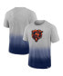 Фото #1 товара Men's Heathered Gray and Navy Chicago Bears Team Ombre T-shirt