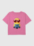 Фото #1 товара Kids Minions Heart Sunglasses Boxy Crop Tee