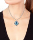 ფოტო #2 პროდუქტის EFFY® Multi-Topaz Flower 18" Pendant Necklace (11-3/4 ct. t.w.) in Sterling Silver