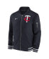 Men's Navy Minnesota Twins Authentic Collection Full-Zip Bomber Jacket