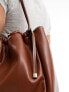 ASOS DESIGN scrunch top tote bag in brown