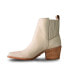 Фото #3 товара Women's Light Beige Premium Embossed Leather Ankle Boots Legacy By Bala Di Gala