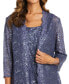 3-Pc. Sequined Lace Pantsuit & Jacket