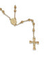 Unisex 18K Gold Plated Stainless Steel Beaded Classic Rosary Necklace