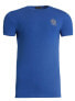 Versace 274774 Men's Crewneck Logo T-Shirt, Size 5- blue