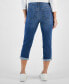 Фото #3 товара Petite Mid-Rise Curvy Roll-Cuff Capri Jeans, Created for Macy's