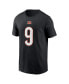 Фото #2 товара Men's Joe Burrow Black Cincinnati Bengals Player Name Number T-shirt