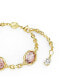 Фото #3 товара Octagon Cut, Pink, Gold-Tone Imber Bracelet