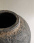 Distressed texture ceramic vase