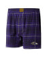 Фото #1 товара Men's Purple, Black Baltimore Ravens Concord Flannel Boxers